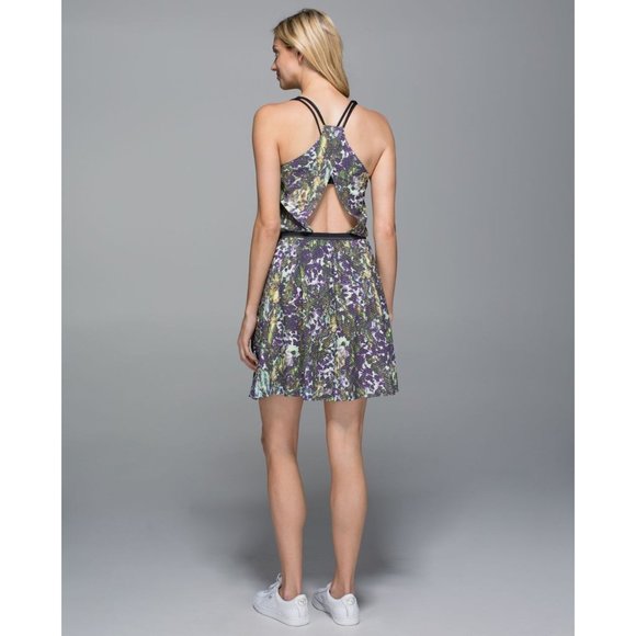 LULULEMON Floral Cutout Back City Summer Dress 6 - Picture 2 of 12